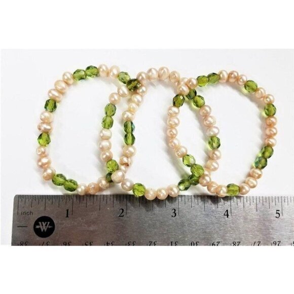 Green Glass & Pearl Jewelry‎ lot (4 pcs) - Picture 5 of 8